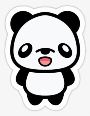 Panda Stickers Png - Cute Kawaii Black And White Sticker