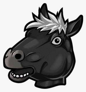 Gear-black Horse Headdress Render - Horse