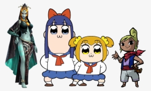 Midna Pipimi And Tetra Popuko Re - Pop Team Epic Characters