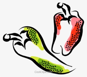 Hot Peppers Royalty Free Vector Clip Art Illustration - Clip Art
