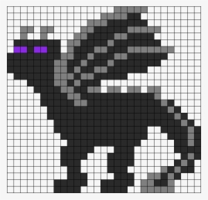 Minecraft Ender Dragon Perler Bead Pattern / Bead Sprite - Minecraft Dragon Pixel Art