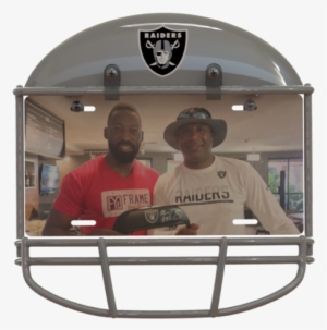 Oakland Raiders Helmet With Custom Metal Photo Combo - Oakland Raiders