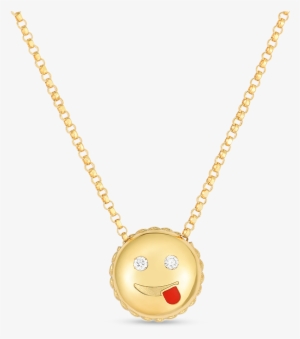 Tiny Treasures Joke Emoji Pendant With Diamonds - Locket