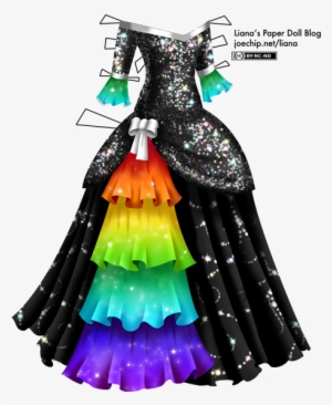Click For Larger Version - Black And Rainbow Outfit