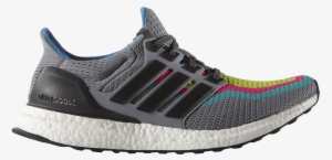 0 'rainbow Gradient' - Adidas Ultra Boost Mens Running Shoes - Grey