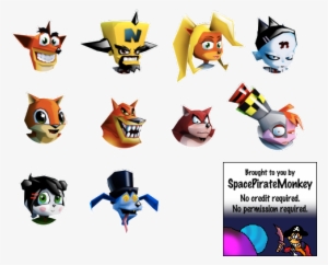 Character Icons - Crash Nitro Kart 2 Characters