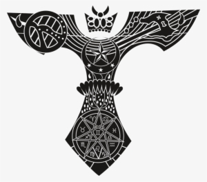 Symbol, Teomachia, Larp, Mystic, Vector, Moon - King Crown Tattoo Flash