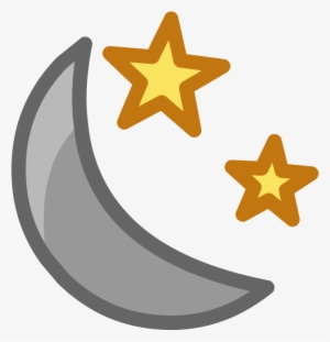 Night Emoticon - Stars Outline