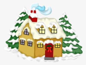 Christmas, Holiday, Decoration, Winter - Christmas Snow House Clip Art