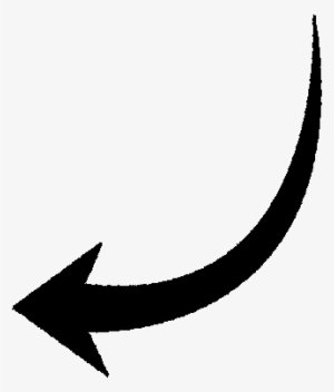 curved arrow black and white clipart - curved arrow to the left