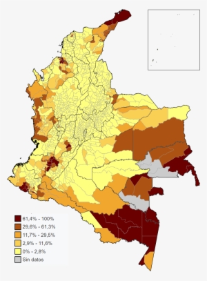 Indigenous Population Of Colombia By Municipality - Indigenous People In Colombia Map