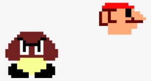 Goomba With Mario Head - Pixel Art