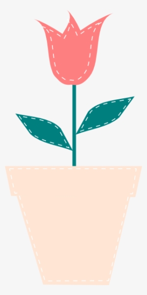 How To Set Use Tulip In Flower Pot Pastel Clipart