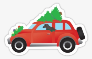 Afghan Hound Driving Vintage Red Car With Christmas - Golden Retriever-hund, Der Ein Auto - Baum Auf Die