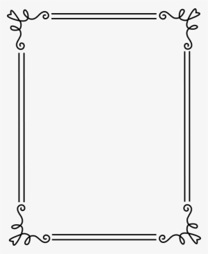Simple Vintage Frame Png Svg Black And White - Page Border In Word ...