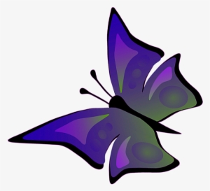 Flying Butterfly Clipart - Butterfly Flying Drawings With Color