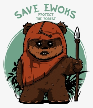 Save Ewoks By Qwertee Discovered By @antiignacio Clipart - Save Ewoks Protect The Forest