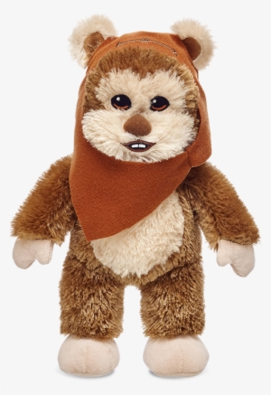 Ewok As A Build-ble Character Tapping Into The Star - Mini Ewok Stuffed Toy - Star Wars At Build-a-bear