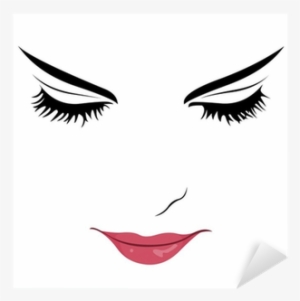 Beautiful Young Woman With Closed Eyes Sticker • Pixers® - Nobody Knows: Living With Secrets
