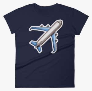 Women's Emoji T Shirt - Airplane Emoji T-shirt Plane Flying Air Flight Sky