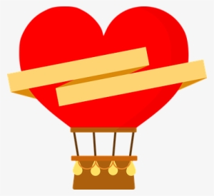Balloon Love Heart Romantic Valentine I Lo - Globos Aerostaticos Corazon Png