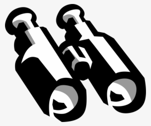 Vector Illustration Of Binoculars, Field Glasses Or - Clip Art