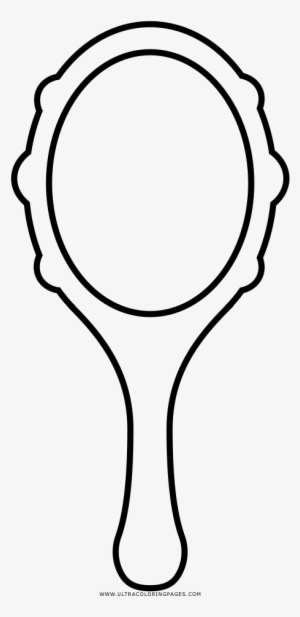Hand Mirror Coloring Page - Mirror Outline