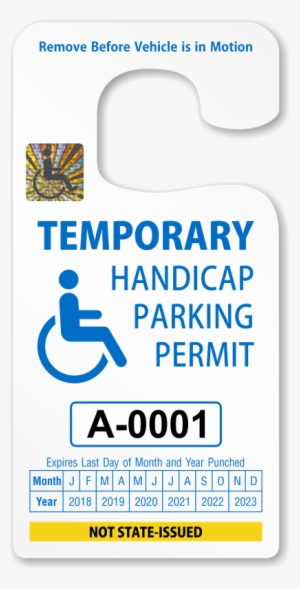 Zoom, Price, Buy - Handicap Parking Permit Tag