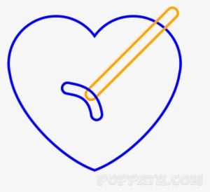 How To Draw A Heart Arrow Emoji Pop Path Vector Black - Emoji