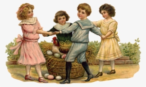 Easter Vintage Children - Cocktail Napkins Magic Easter Rabbit