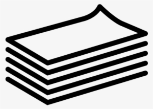 Stack Of Paper Outline Vector - Stack Of Papers Icon