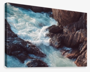 Sea Waves Crashing Against The Rocks Canvas Print - Stock Photography