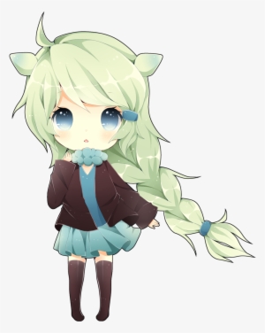 Chibi - Chibi Girl Green Hair