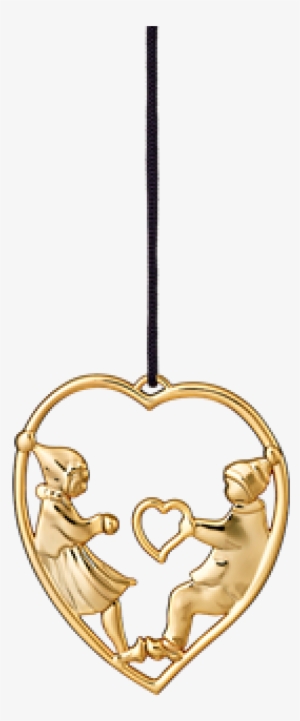 elves in a heart h7 5 gold plated - png christmas lights gold