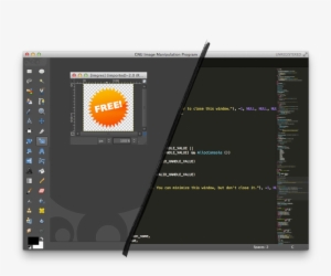 A Split Screen Of The Program And It's Open Source - Gimpshop Download