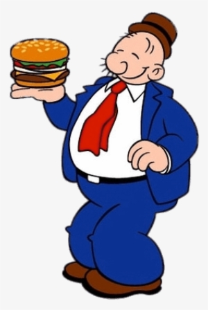 Wimpy Holding Hamburger - Popeye The Sailor Man Characters