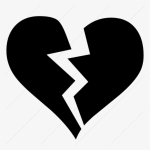 Broken Heart Clipart Emoji - Black Broken Heart Icon Transparent PNG -  1024x1024 - Free Download on NicePNG