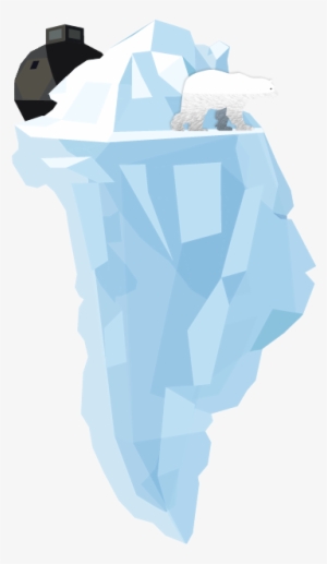 Illustration Showing The Map Of Greenland As Iceberg - Illustration
