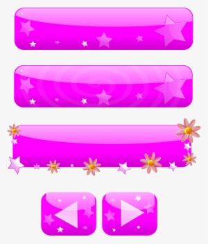 This Free Icons Png Design Of Pink Girl Buttons