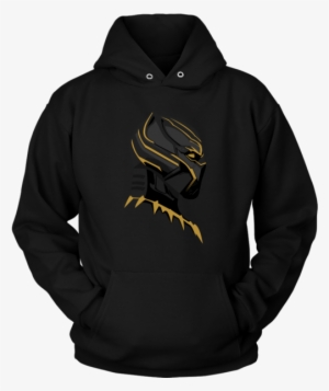 Black Panther Gold Mask Hoodie - April Born Facts T Shirt
