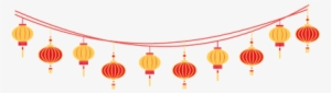 Chinese New Year Garland - Transparent Chinese Lanterns