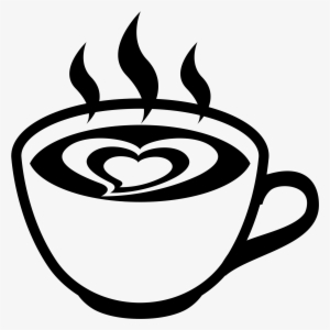 Open - Coffee Emoji Black And White