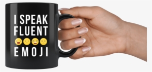 I Speak Fluent Emoji 11oz Black Coffee Mug - Mug