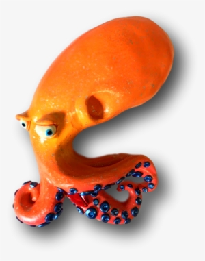 Bold Orange Bernie Octopus Fish With Attitude - Octopus