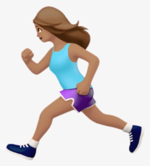 Female Runner Apple Emoji - Running Emoji