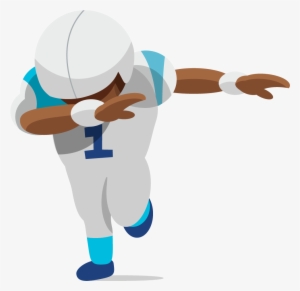 Panther Clipart Emoji - Dabbing Football Player Cartoon