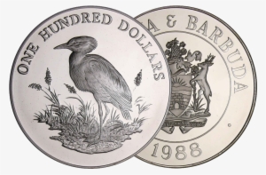 Antigua And Barbuda, 100 Dollars, Cattle Egret, 1988,
