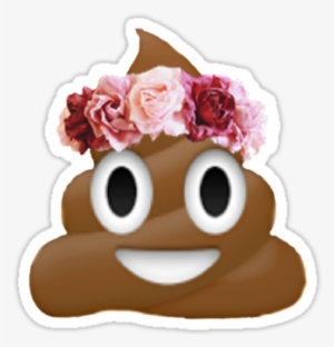 'flower Crown Poop Emoji - Emoji Poop