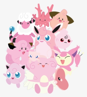Pokemon Cute Kawaii Pink Mew Transparent Jigglypuff - All The Pink Pokemon