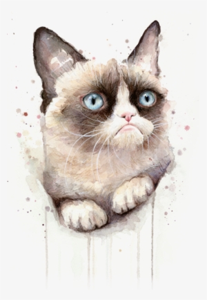 Grumpy Cat Watercolor